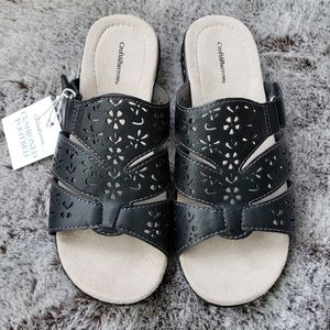 Croft & Barrow Black Paula Sandal